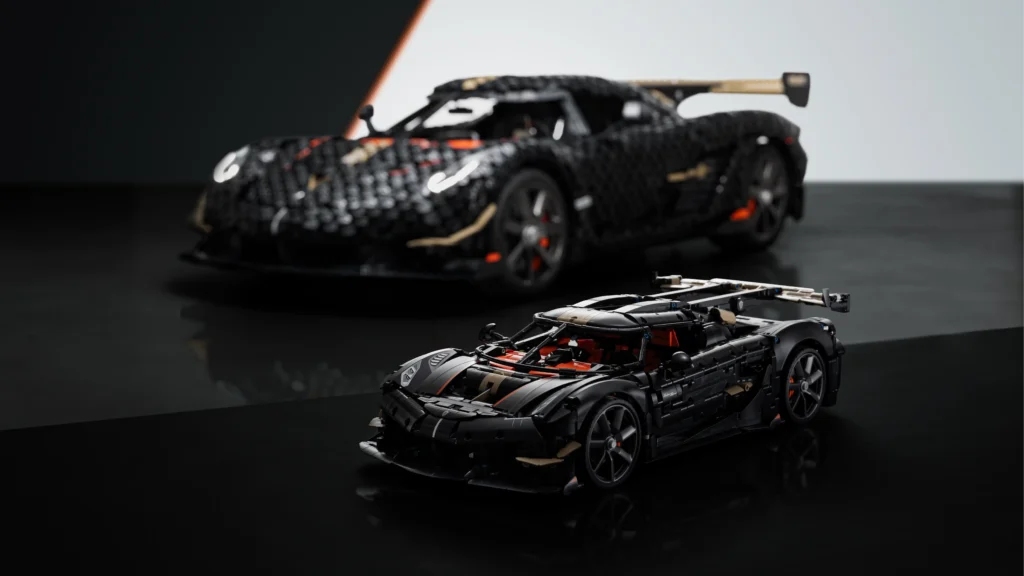 A life-size Lego supercar built from 327,906 bricks has hit a record 69mph at Goodwood