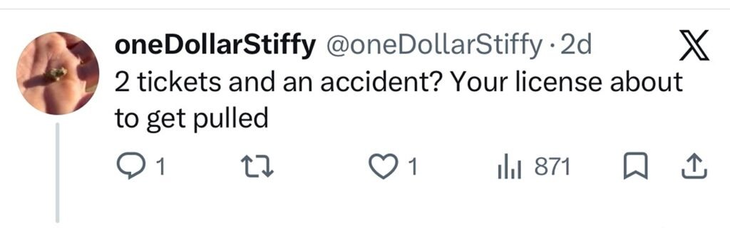 Social media comment on the post