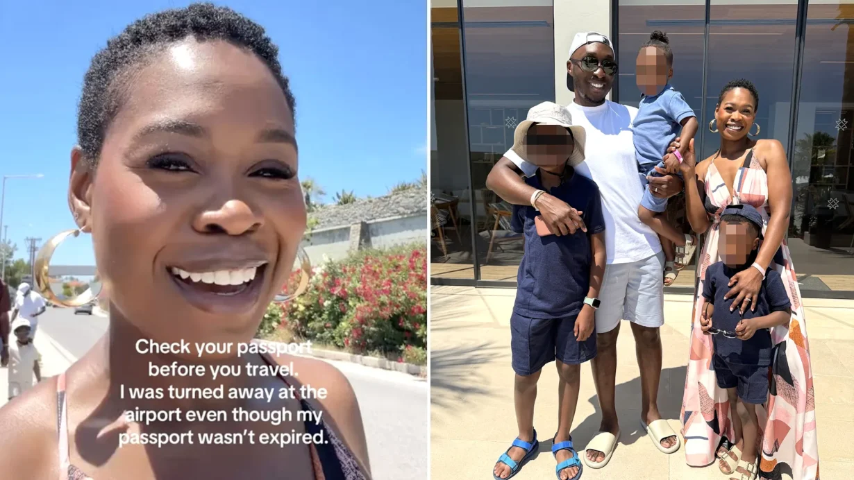 Bolaji checked her passport's expiry date before flying to Greece