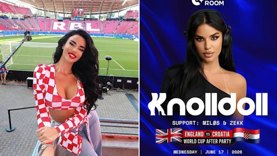 Croatian model Ivana Knoll is throwing a £24 after party for England's opening World Cup game in Dallas