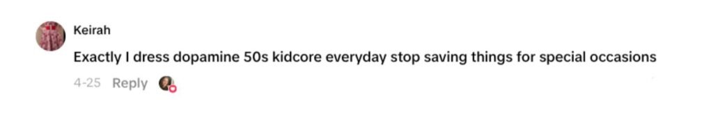 Social media comment on the post