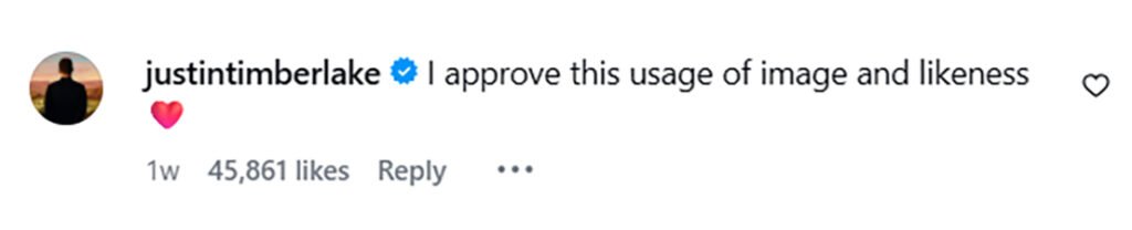Social media comment on the post