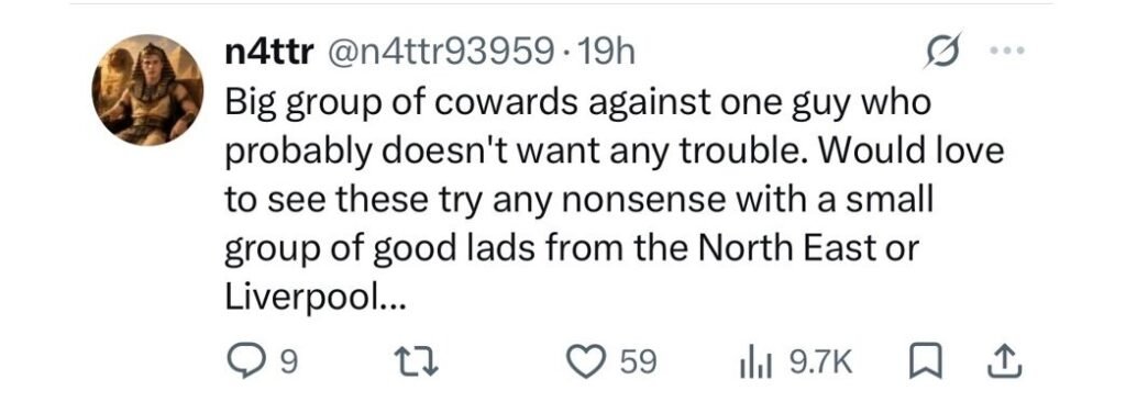 Social media comment on the post