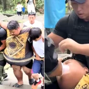 Mukbang star Liangzi collapsed a kilometre from his Mount Emei target during a weight-loss climb