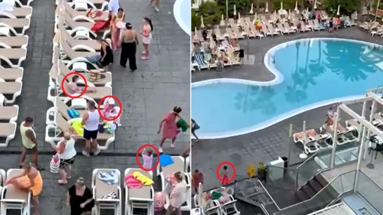A Yorkshire holidaymaker filmed kids sprinting for sunbeds at 7am in Tenerife. The clip went viral