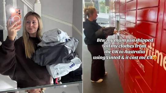 Beth Hackman shipped 8kg of clothes from the UK to Australia for £4 using a Vinted loophole