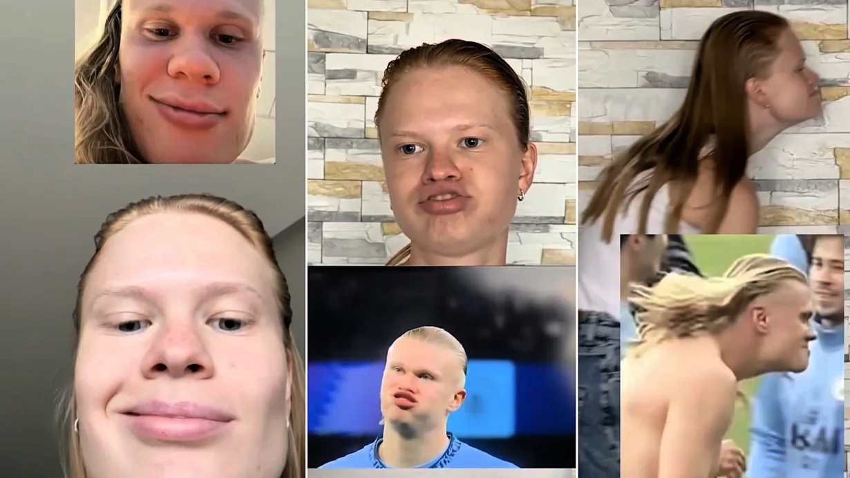 A Russian model's Erling Haaland impression has hit 30 million views before England face Norway. Fans say a DNA test isn't needed