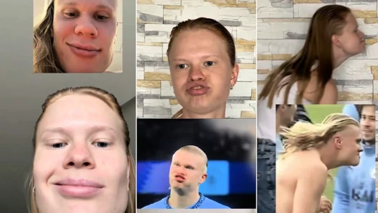 A Russian model's Erling Haaland impression has hit 30 million views before England face Norway. Fans say a DNA test isn't needed
