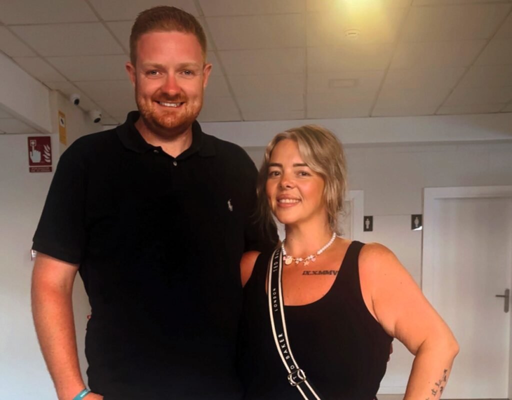 Mum Ashleigh Gunn watched adults shove past kids and hurl sunbeds in a Salou hotel stampede