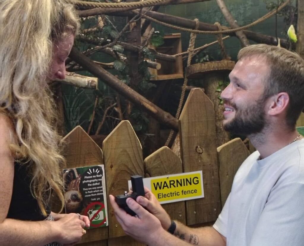 Courtney adopted sloth Tuppee after seeing him on TV
