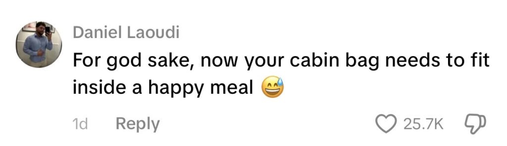 Social media comment on the post