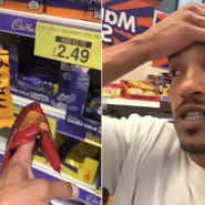 Ex-X Factor star Marlon McKenzie filmed B&M's entire chocolate aisle melting in the heatwave