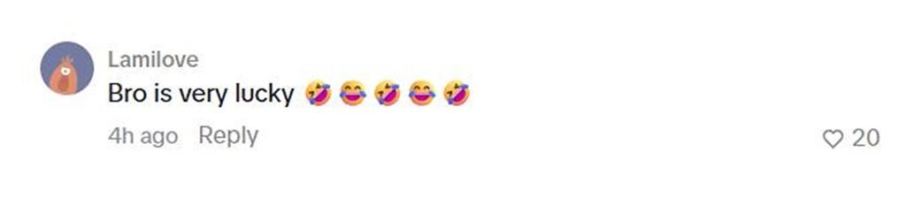 Social media comment on the post