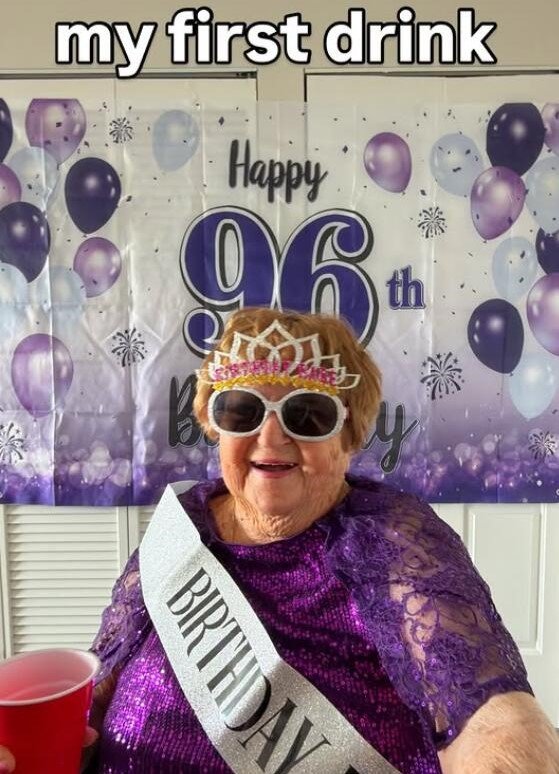Grandma Droniak, 96, claims her nursing home threatened eviction over her non-stop parties