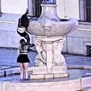 Two drunk women scaled Wroclaw's famous fencer fountain at 3am to steal its sword