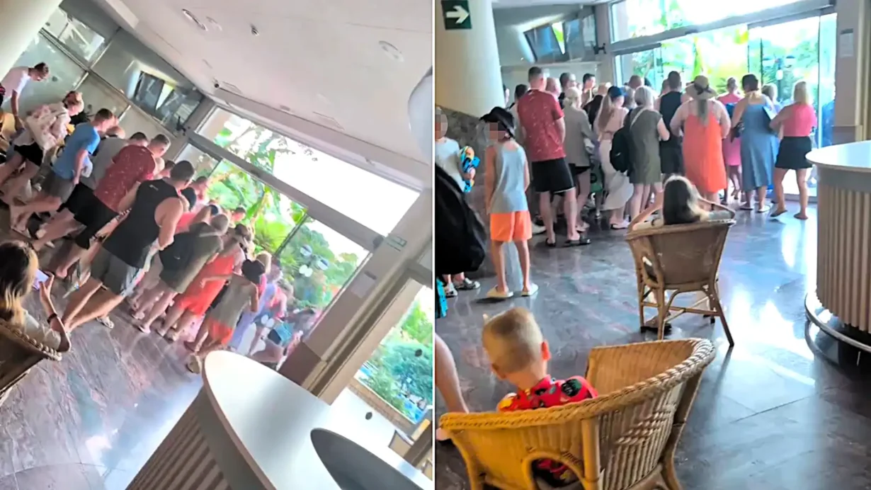 Kirsty Sarbutts filmed the daily 9am sunbed rush at a Salou hotel in Spain