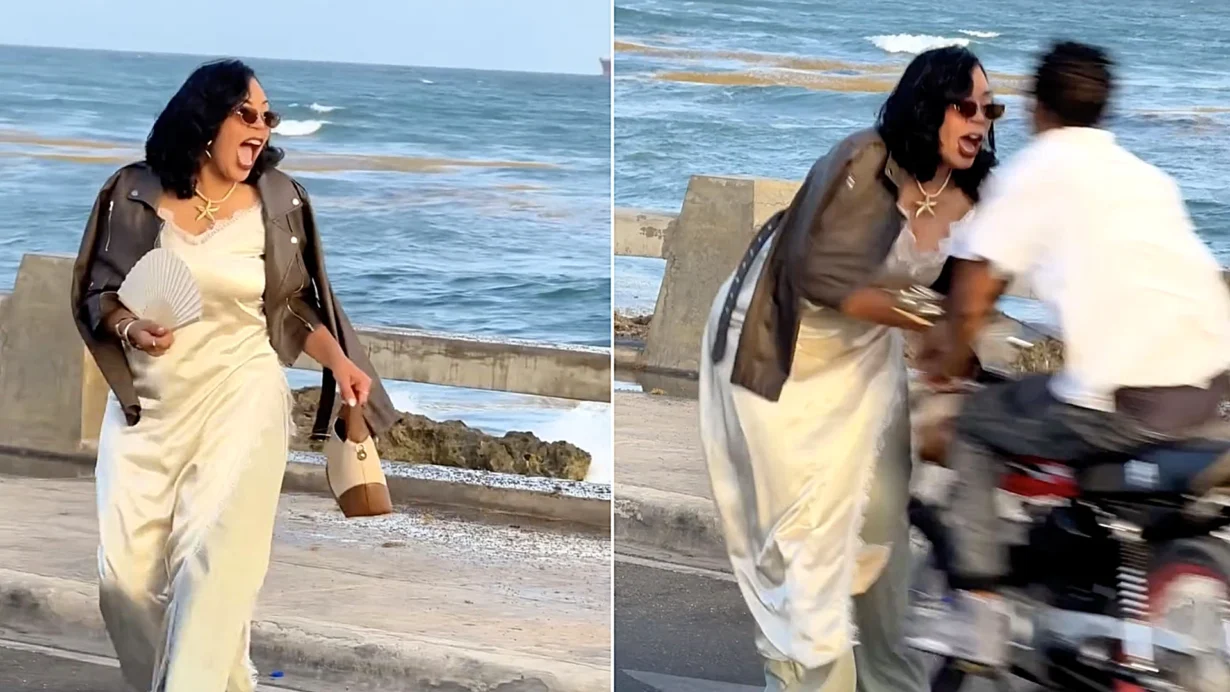 Influencer Yaritza Ortiz was hit by a speeding motorbike while filming in Santo Domingo