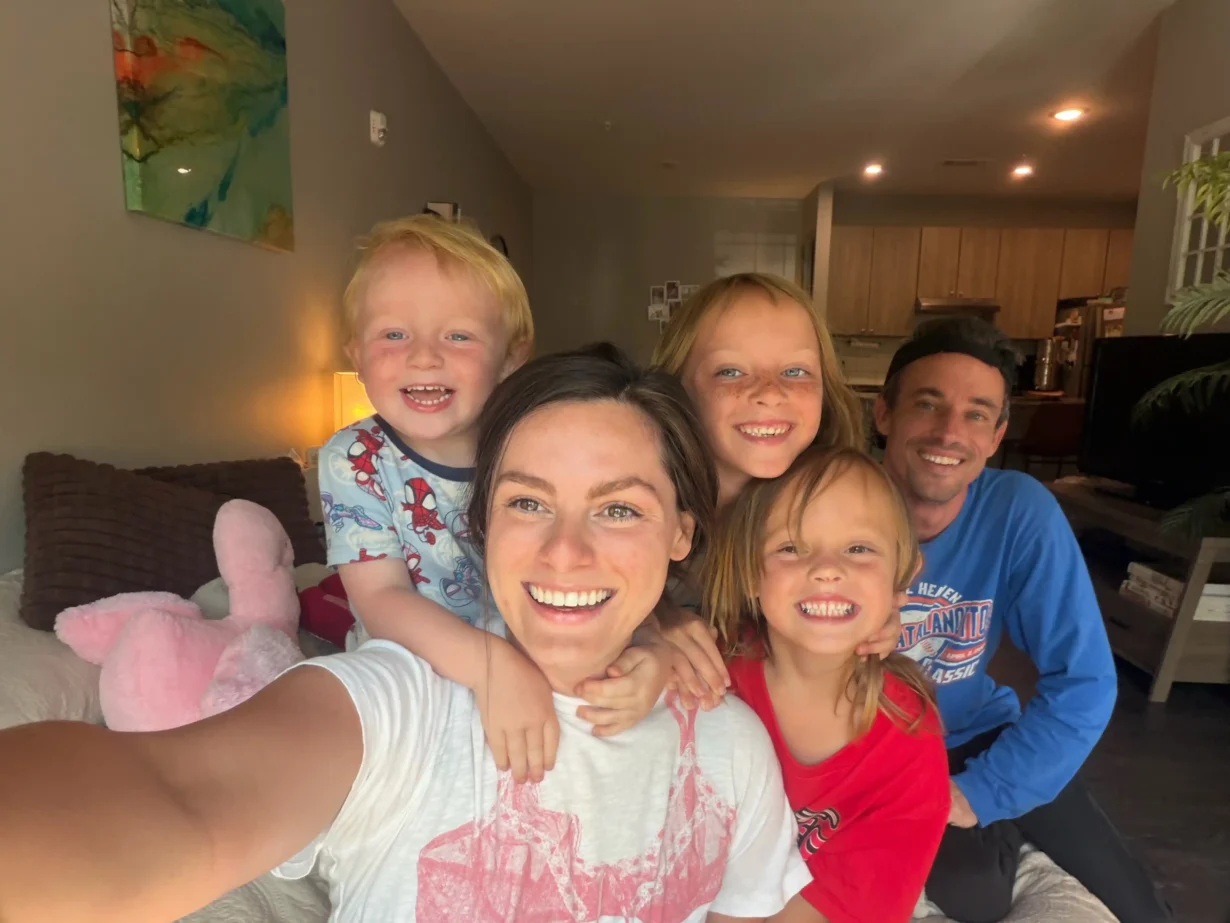 Megan Hawkins woke from brain surgery unable to walk