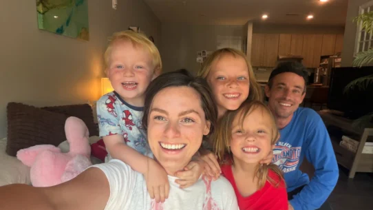 Megan Hawkins woke from brain surgery unable to walk