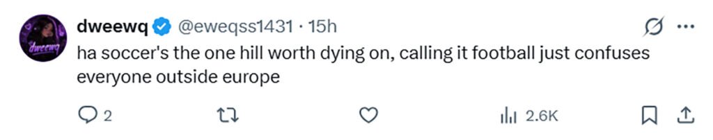 Social media comment on the post