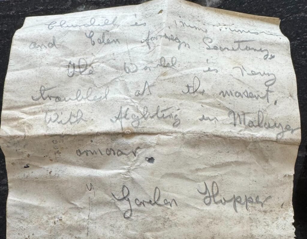 Brendon Swallow pulled out a bookshelf during renovations and found a letter hidden since 1955