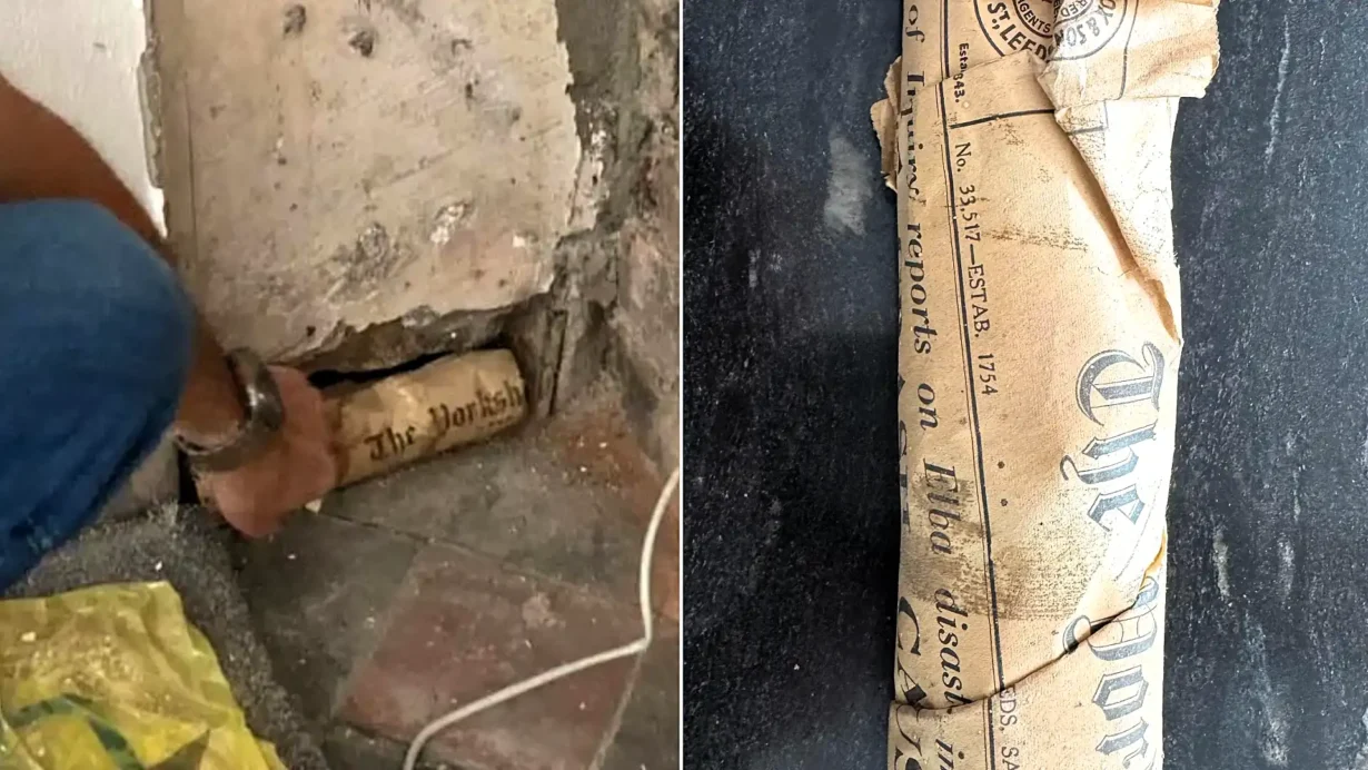 Brendon Swallow pulled out a bookshelf during renovations and found a letter hidden since 1955