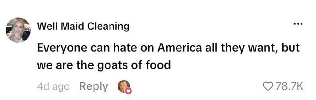 Social media comment on the post