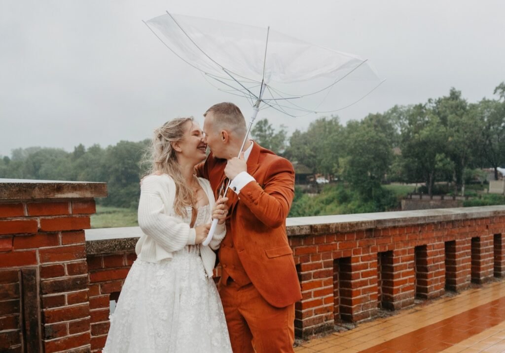 Anna and Ģirts refused to let a violent storm wreck their wedding in Latvia