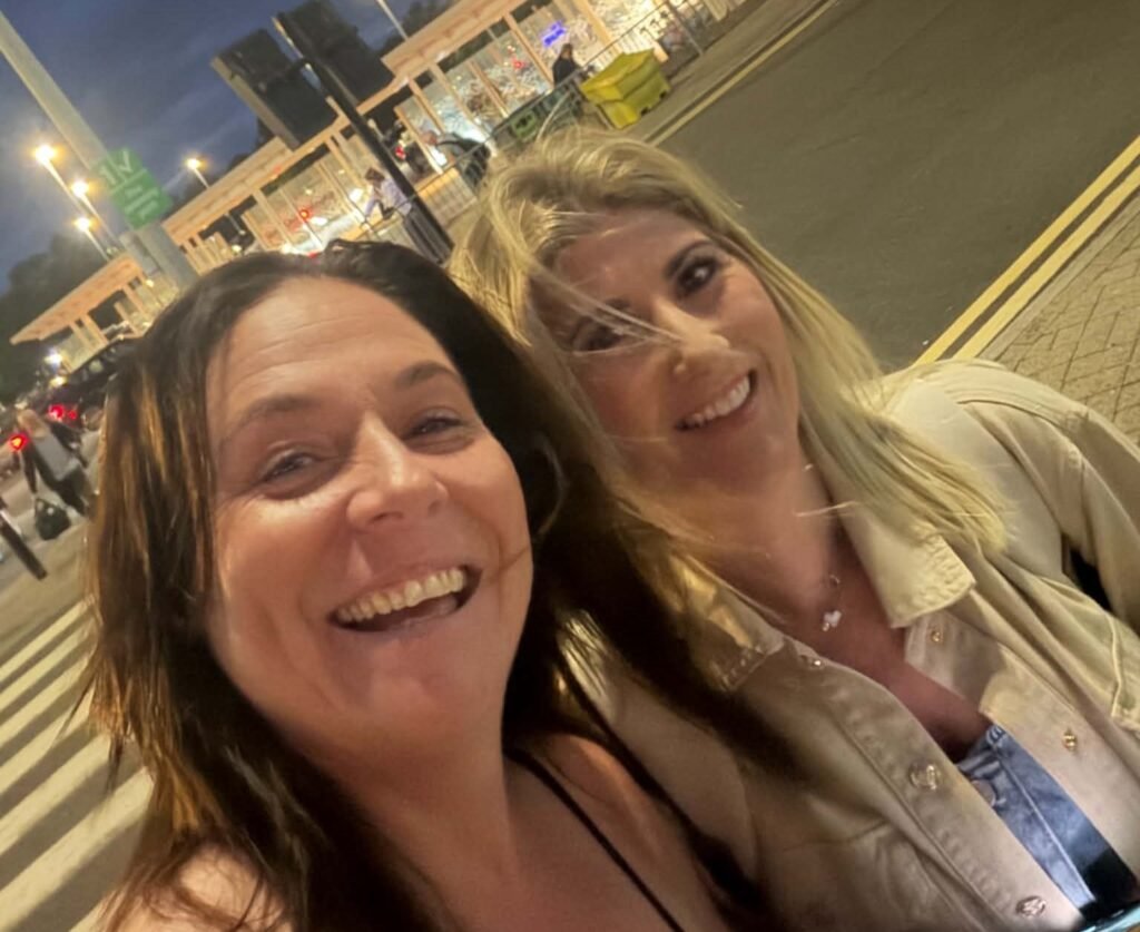 Lorraine Brown and Julie Wallace flew Newcastle to Alicante for a 13-hour beach day costing £200 each