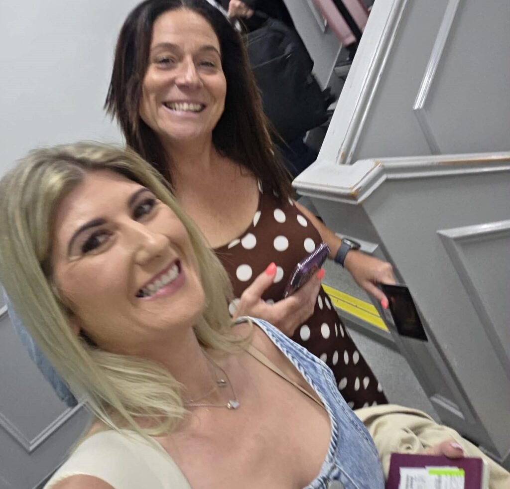 Lorraine Brown and Julie Wallace flew Newcastle to Alicante for a 13-hour beach day costing £200 each