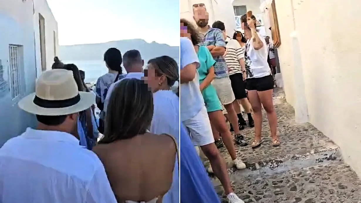 Tayyba Adeel set her alarm for 6.30am to beat the Santorini crowds