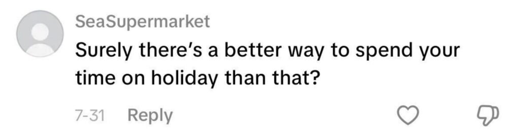 Social media comment on the post