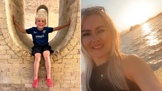 Nicola Stitt flew from Edinburgh to Corfu with her son for 10 hours