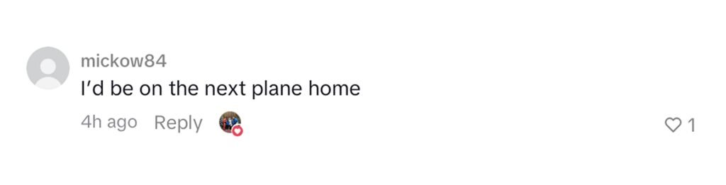 Social media comment on the post