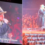 Boy George quit the stage after just three songs at Frankfurt's Die 80er Live festival, blamed
