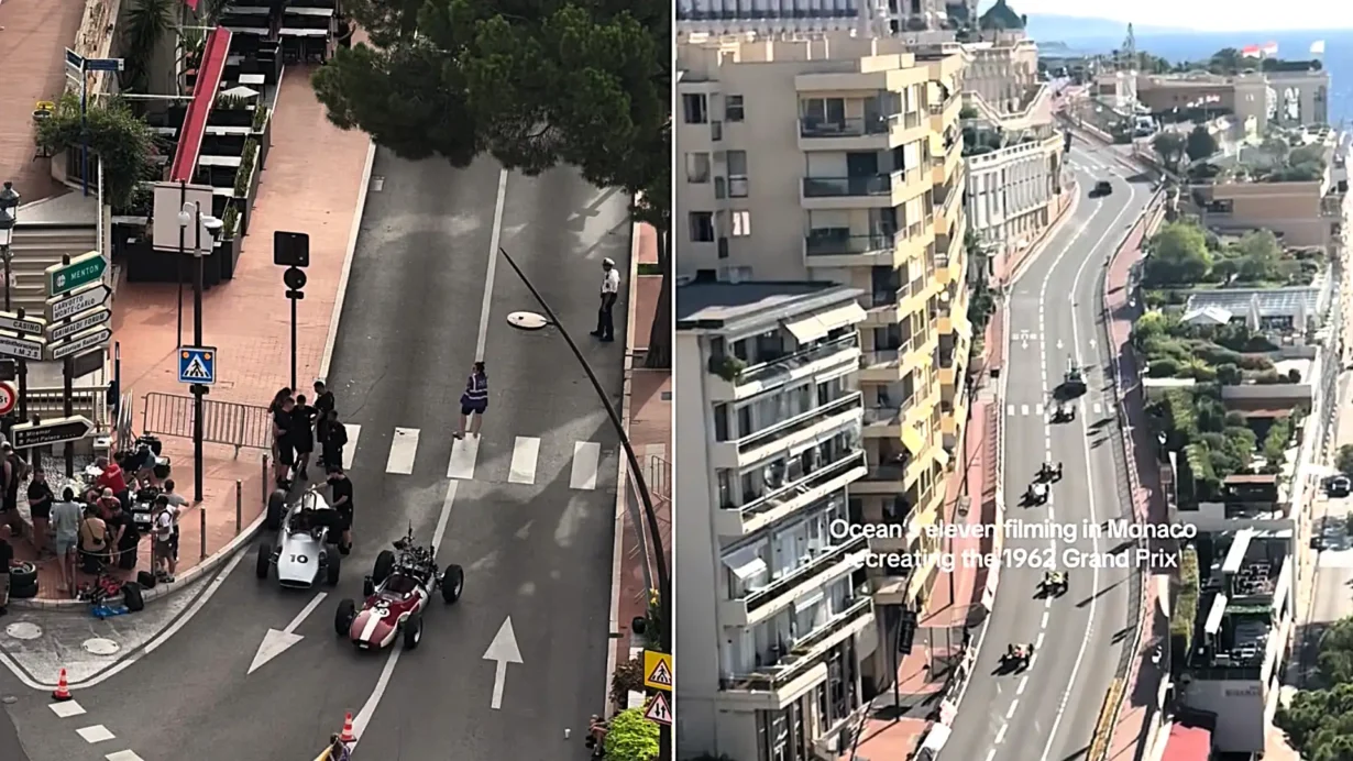 Margot Robbie and Bradley Cooper's Ocean's Eleven prequel turned Monaco into a 1960s Grand Prix circuit