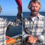 Noel Edmonds took Mr Blobby on a boat trip off the Isle of Man