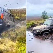 Three men drove 4x4s across protected Welsh peat bog, cut a gate lock and filmed the whole thing for TikTok