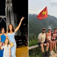 British parents Charlie and Jade quit work, pulled their three kids from school and spent 11 months in five-star hotels across Asia
