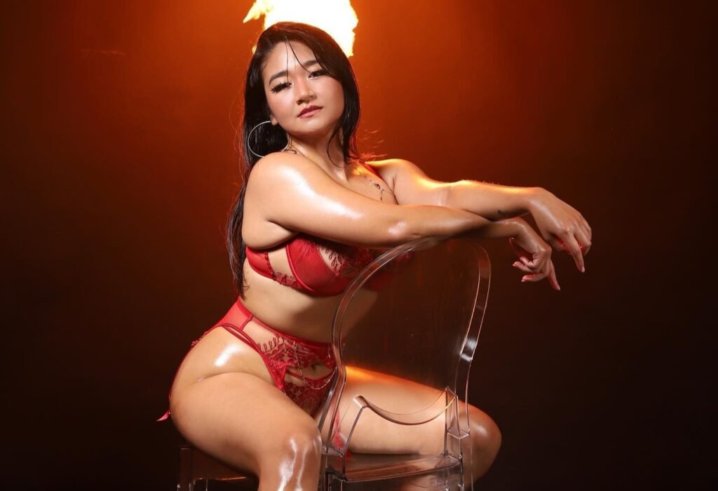 OnlyFans model Jasmine Teaa posing for a photo