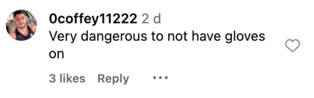 Social media comment on the post