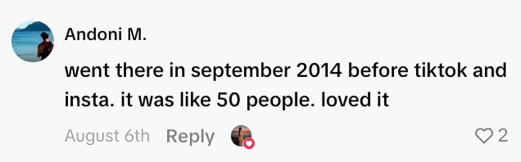 Social media comment on the post