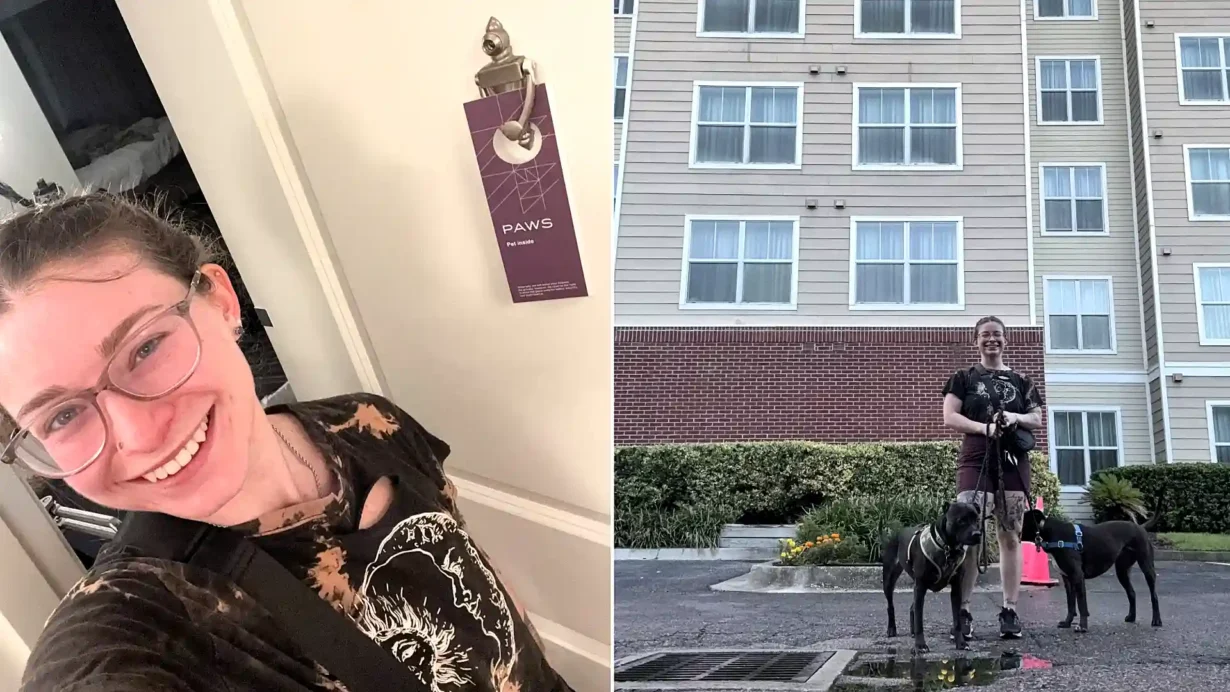 Lilli Holland has lived in hotels since June 2025 with her husband and two dogs. Free breakfast, weekly housekeeping, a pool, with someone else footing the bill.