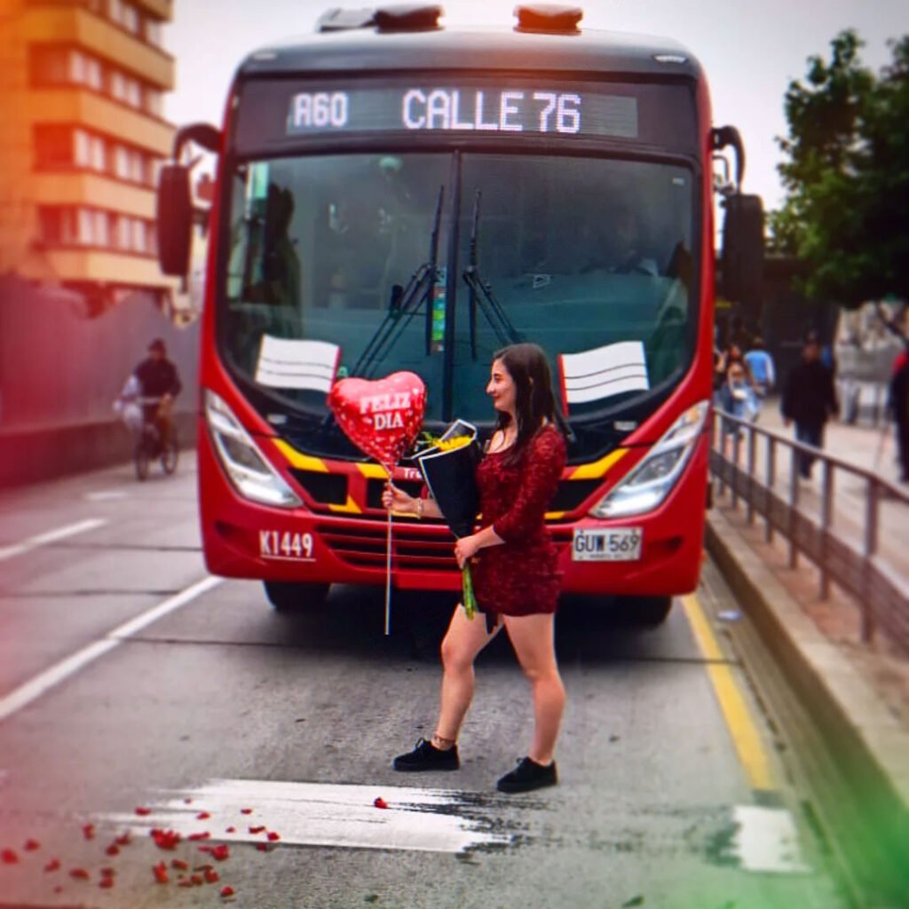 Yeline married Bogotá's Route 60 bus, took a cleaning job to stay near it and has a tattoo to prove it