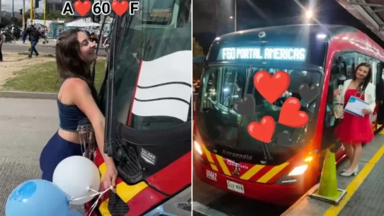 Yeline married Bogotá's Route 60 bus, took a cleaning job to stay near it and has a tattoo to prove it