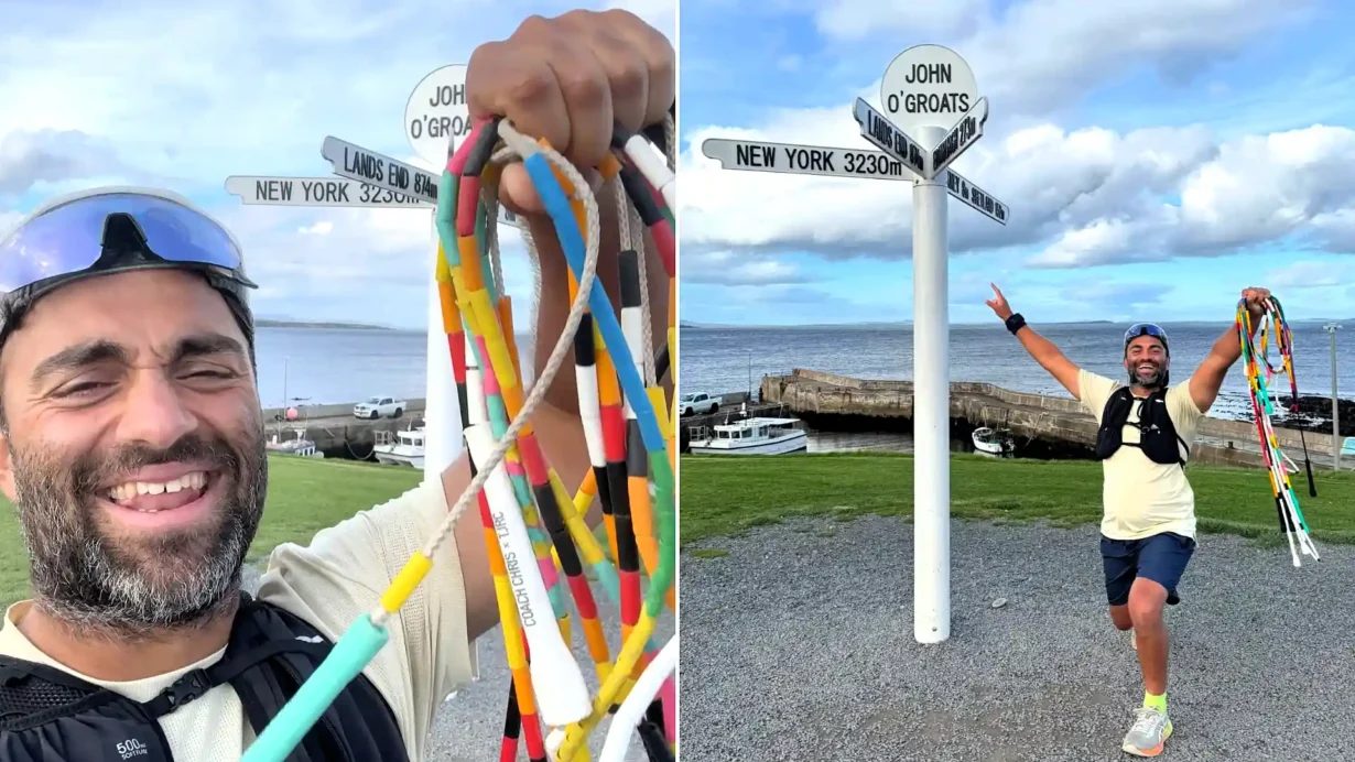 Krish Patel skipped from Land's End to John o' Groats in 40 days