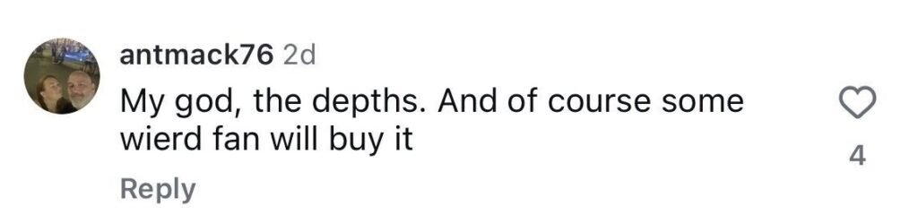 Social media comment on the post