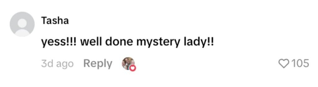 Social media comment on the post
