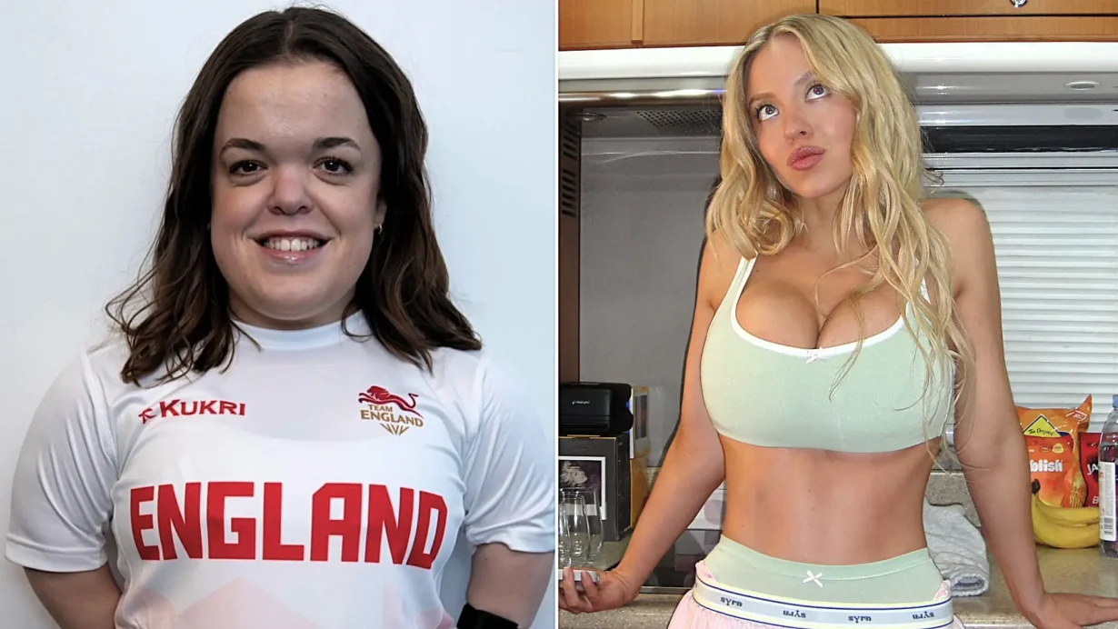 Team GB powerlifter Lottie McGuinness benched 112kg and posted the clip in response to Sydney Sweeney's Novig ad