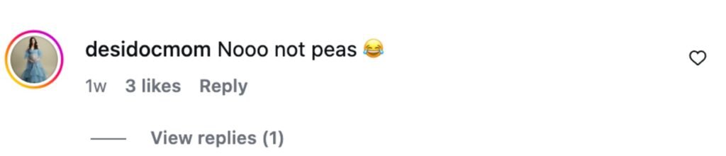 Social media comment on the post